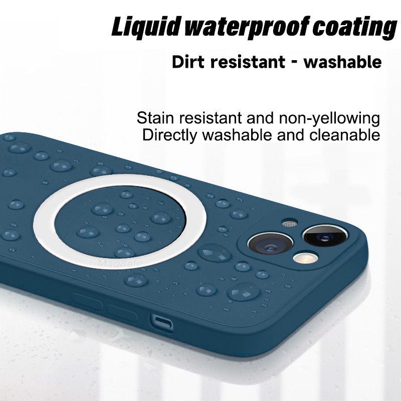 Miếng Dán Silica Gel Tròn Bằng Kim Loại Tự Dính Cho Sạc Điện Thoại iPhone 12 13 14 Đứng