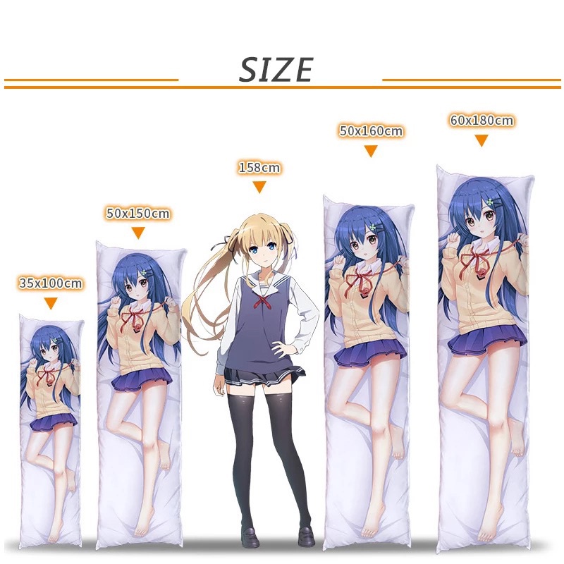 Vỏ Gối Ôm Dài In Hình Hatsune Miku 150 X 50 Cm