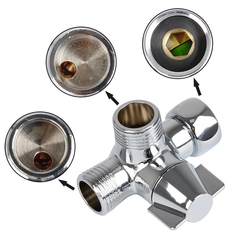 Van Chia Vòi Nước Ba Chiều G1 / 2 Inch Cho Toilet