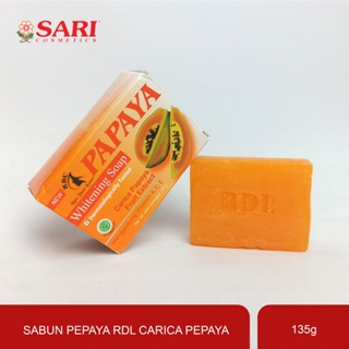 Image of Sari Cosmetics - Sabun Papaya RDL Original extract Carica pepaya whitening BPOM 135gr