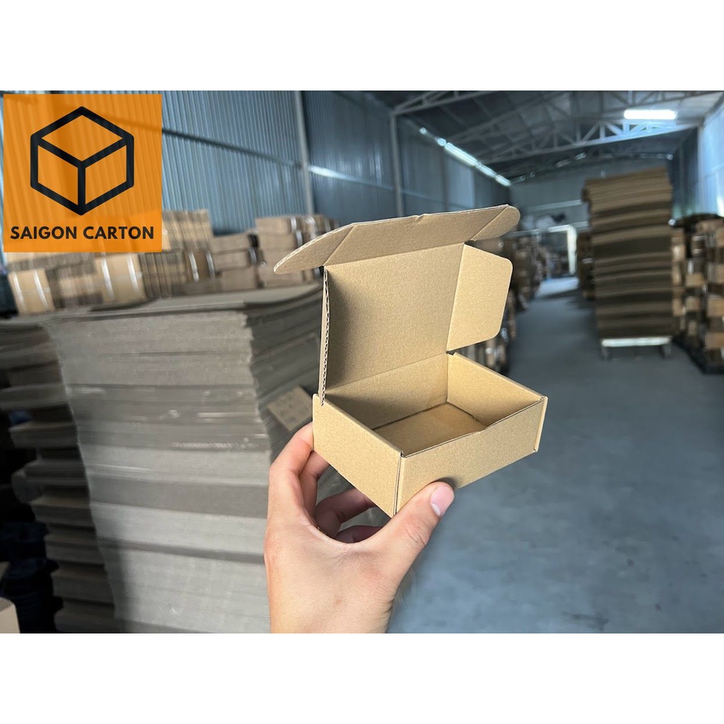 50 Hộp carton COD 15x8x8 nắp gài, nắp cài