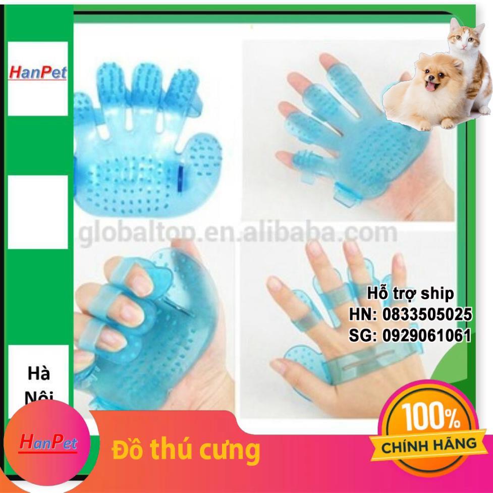 Hanpet.GV- Găng tay nhựa tắm thú cưng (- 349)