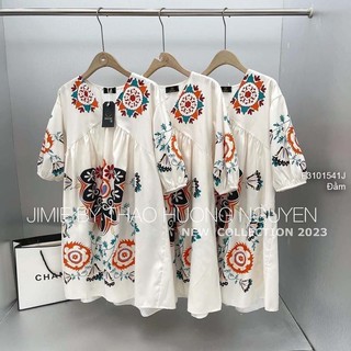 Đầm thô thổ cẩm cổ tim xinh đẹp