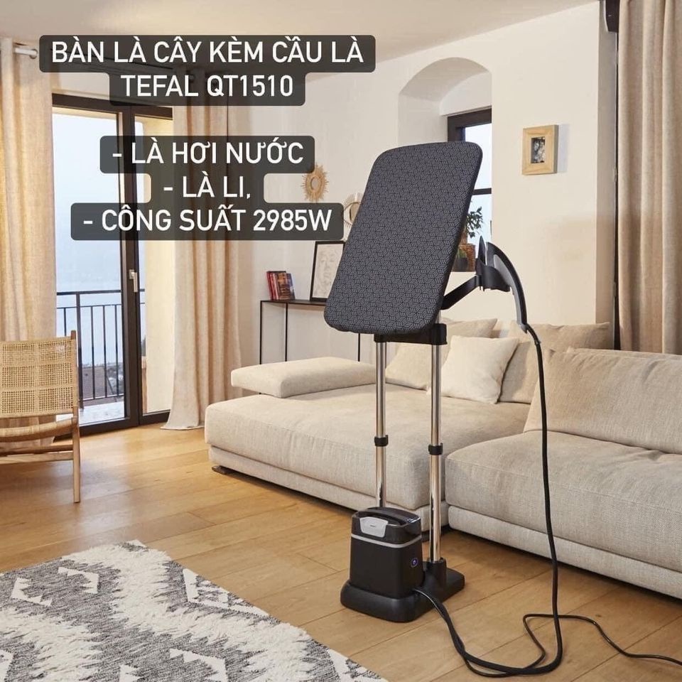 Bàn Là Cây TEFAL QT1510, Bàn Ủi Hơi Nước Kèm Cầu Là, Công Suất 2980W, Chống Cặn Bám, Loại Bỏ 99% Vi Khuẩn, Nhập Đức