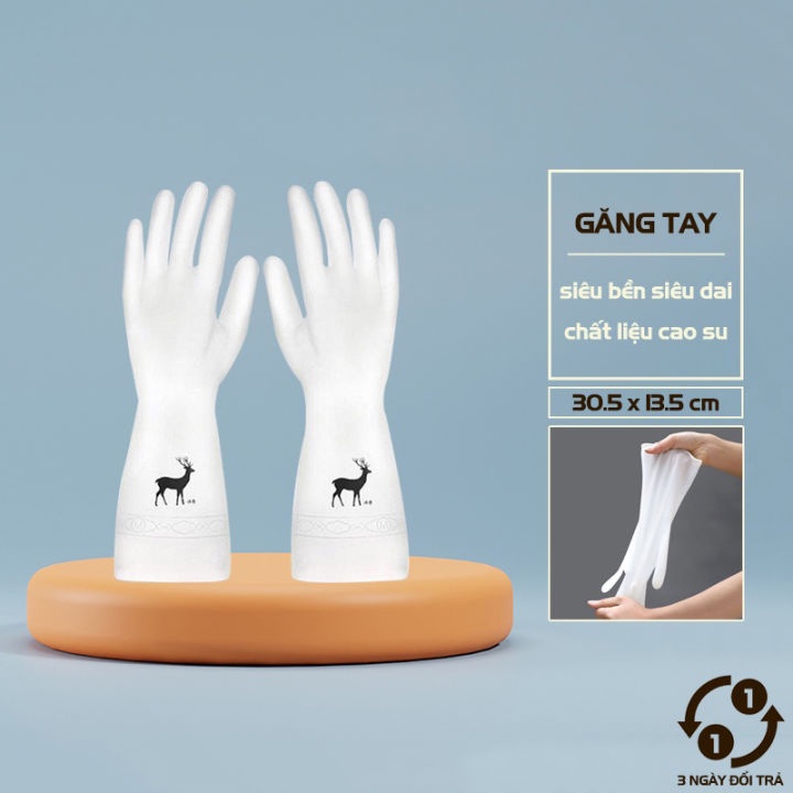 Găng Tay Rửa Chén Cao Su - Siêu Dai, Siêu Bền, Đa Năng - Sử Dụng Cho Cả Giặt Giũ, Vệ Sinh Nhà Cửa
