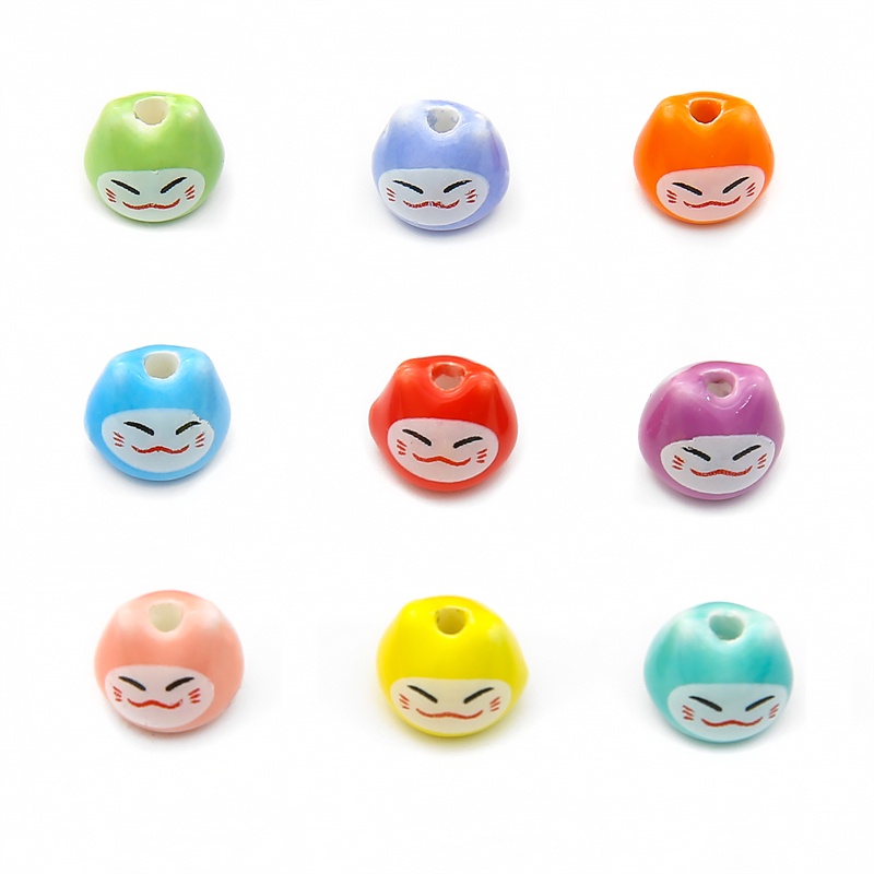 Hạt xỏ làm trang sức BEADIA DIY thiết kế mèo may mắn bằng gốm