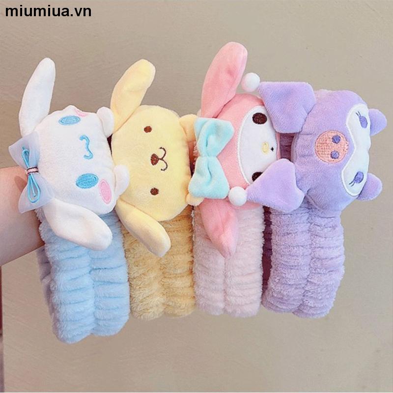 miumiuaSANRIO Băng Đô Cài Tóc Rửa Mặt Họa Tiết Hoạt Hình Chó Kuromi Thời Trang Hàn Quốc Cho Nữ