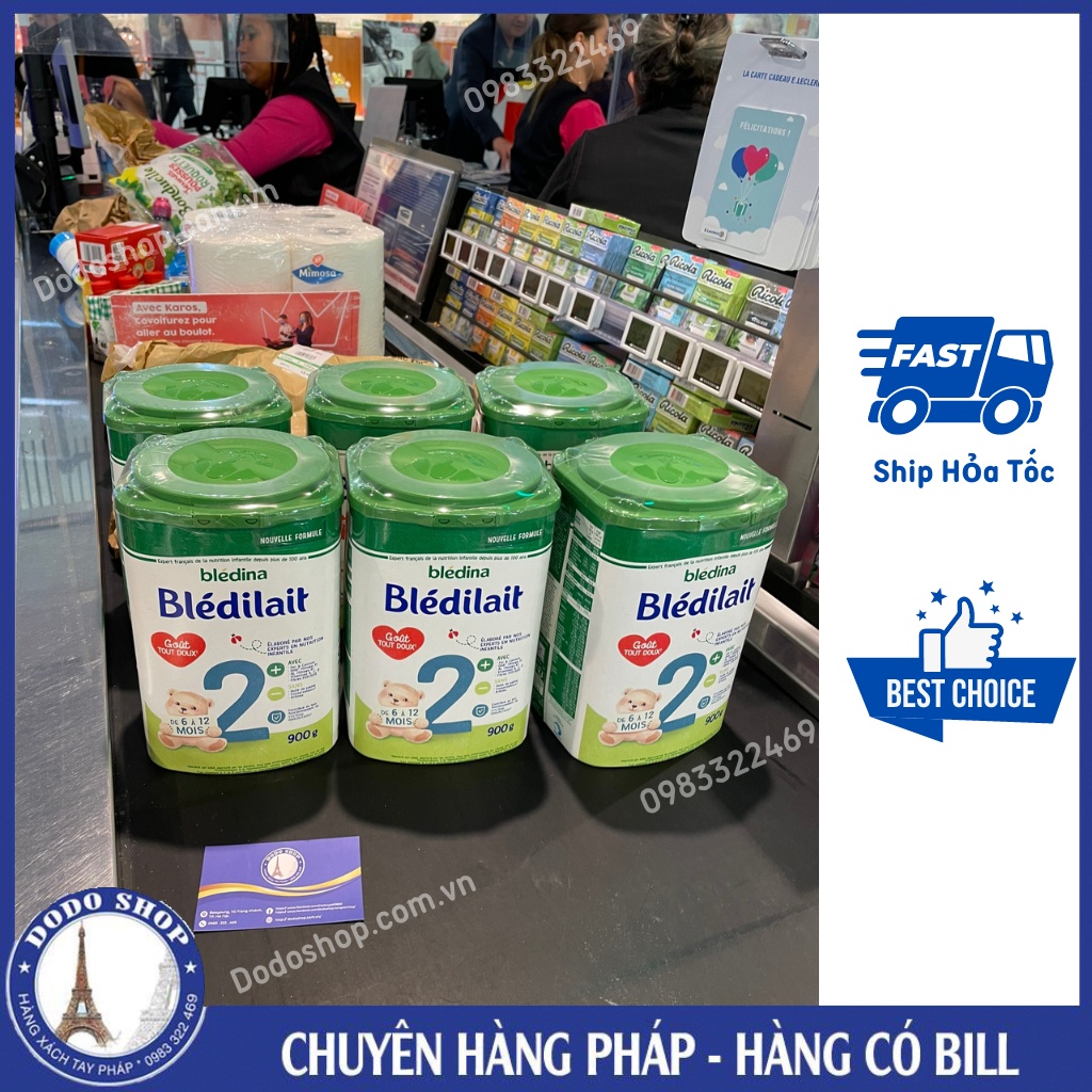 Sữa Bledina số 2 - Sữa bột Bledilait Pháp số 2, hàng air, hộp 900gr
