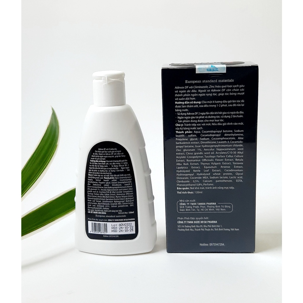 ADEVAX DF loại sạch gàu và ngứa da đầu, ngăn ngừa rụng tóc, giúp tóc bóng mượt