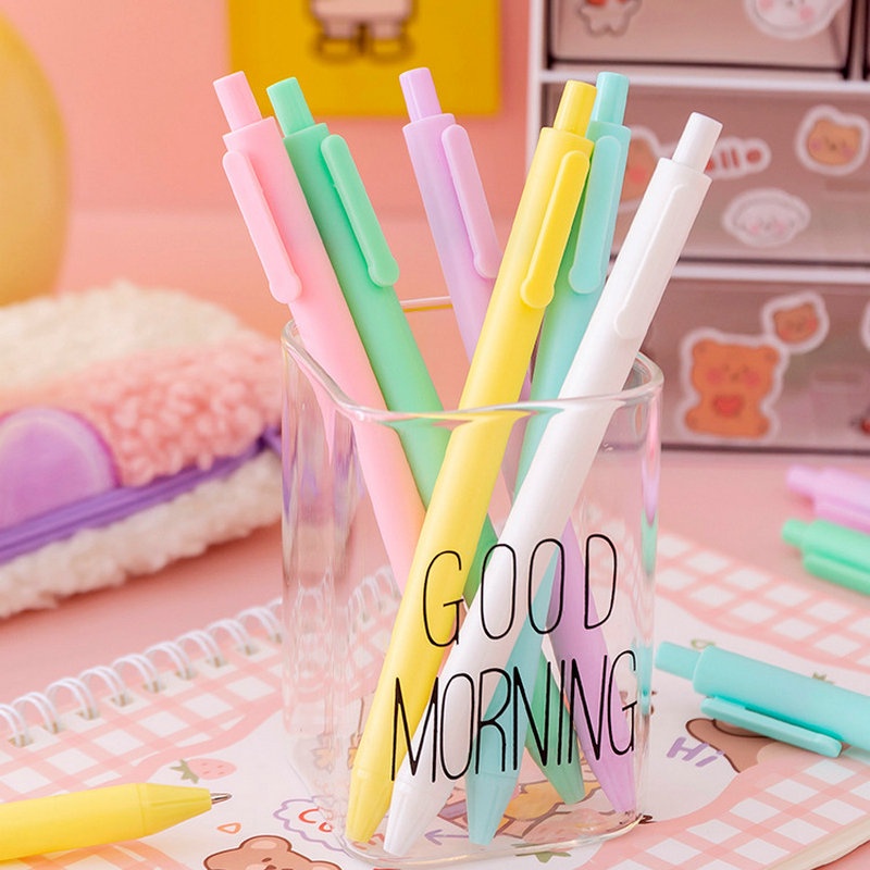 [Home] Bút Mực gel Dạng Nhấn Màu Macaron Thu Gọn Được Dễ Thương Dành Cho Học Sinh / Văn Phòng