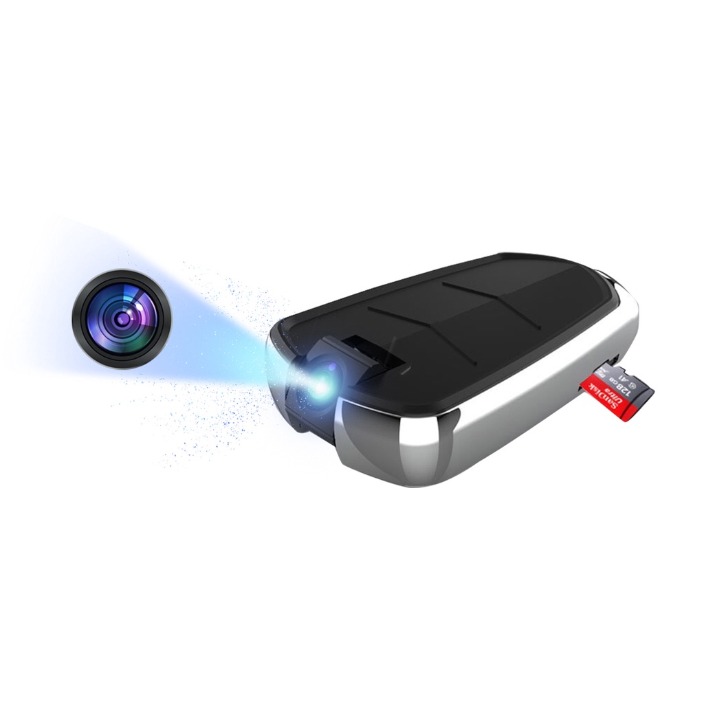 Máy Ghi Âm Mini DVR 180 Độ Ống Kính 0-128GB Gizli Kamera Từ Tính 1080P Cho Xe Hơi