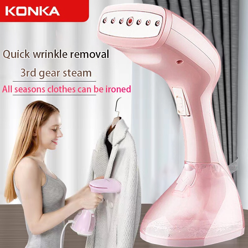 Bàn ủi hơi nước cầm tay KONKA 1500W hoạt động mạnh mẽ nhẹ làm nóng nhanh chóng 15 giây sử dụng tại nhà