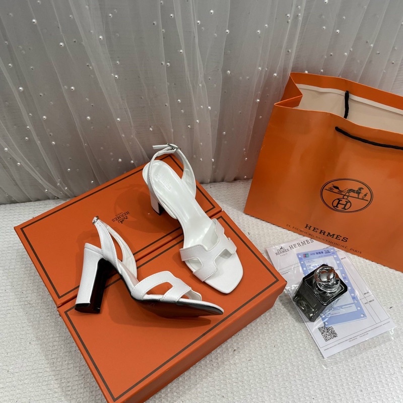 SANDAL HERME GÓT 8cm DA SẦN