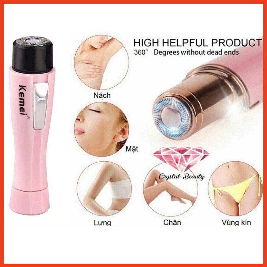Máy Cạo Lông Mini Cầm Tay - Máy Triệt Lông Toàn Thân Kemei