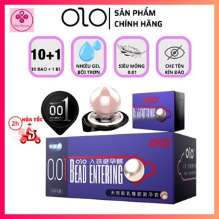 Bao cao su bi OLO 0.01mm siêu mỏng kéo dài thời gian quan hệ hộp 10 chiếc