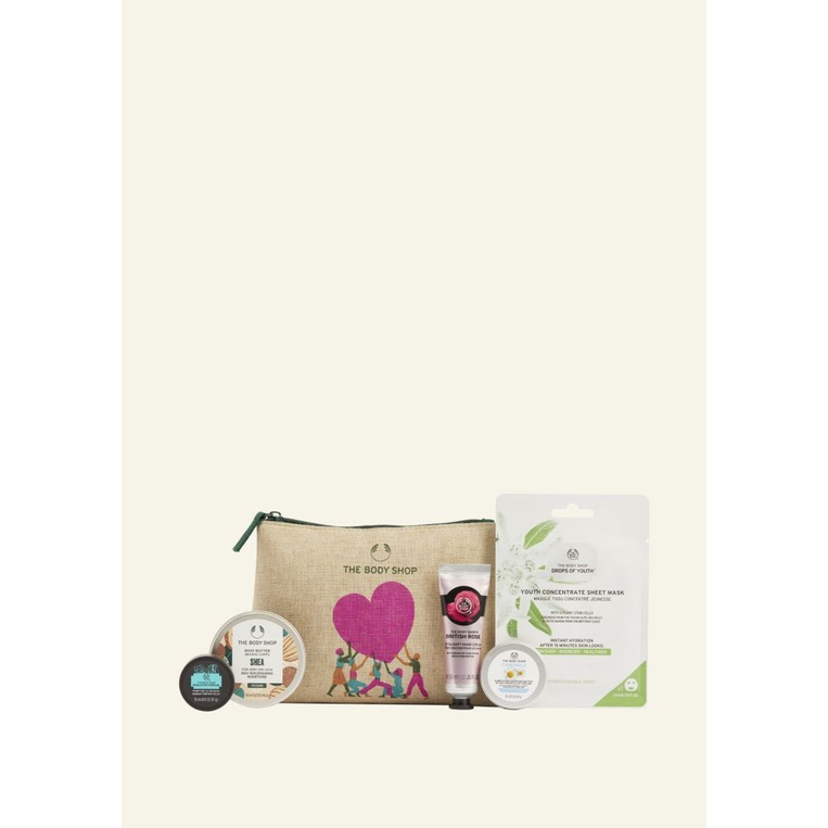 Set quà 5 món best seller The Body Shop Best Bits Icons Pouch
