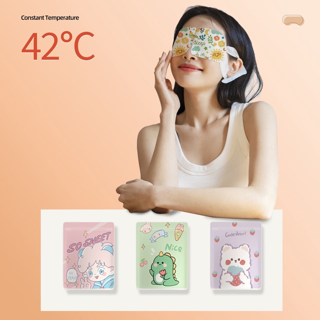 Mặt Nạ Xông Hơi Nóng Thư Giãn Cho Vùng Mắt Giảm Mệt Mỏi, Căng Thẳng, Giúp Ngủ Ngon, Lưu Thông Máu, Mờ Quầng Thâm Mắt
