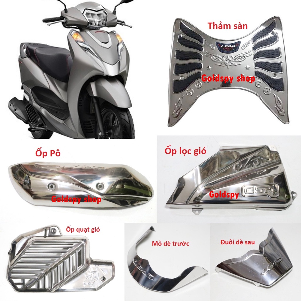 Ốp inox trang trí Honda Lead 2022 - 2023