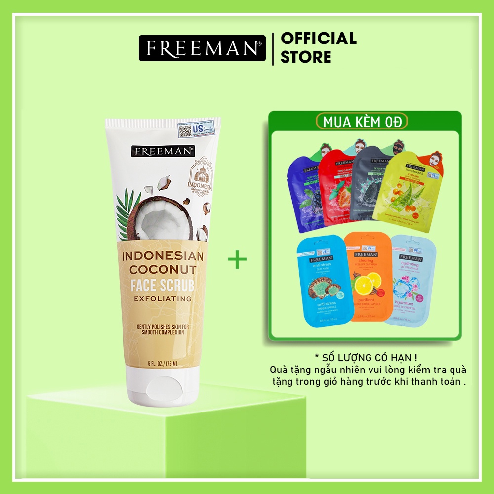 Tẩy Tế Bào Chết Da Mặt Freeman Exfoliating Indonesian Coconut Face Scrub 175ml