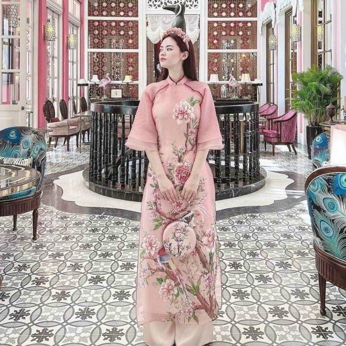 Áo Dài ,Áo Dài Cách Tân Hồng Cát Nguyệt Tiểu Thư Đi Tiệc ,Dạ Hội,Cho Các Nàng.