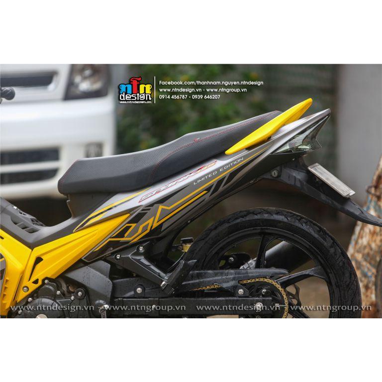 [FreeShip] Tem Decal Rời mẫu Spark sọc vàng cho Exciter 135 4 số vàng xám - tem cao cấp không bay màu