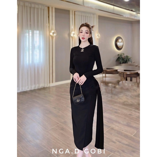 Váy mongtoghi phối lụa