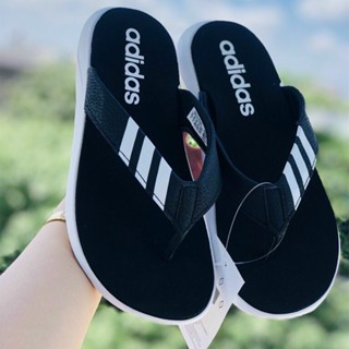  Dép Kẹp Adidas Cao Cấp Đế comfort Cao Siêu Bền Nhẹ chống trơn trượt,hàng xin Đen sọc Trắng  FREESHIP + FULLBOX  