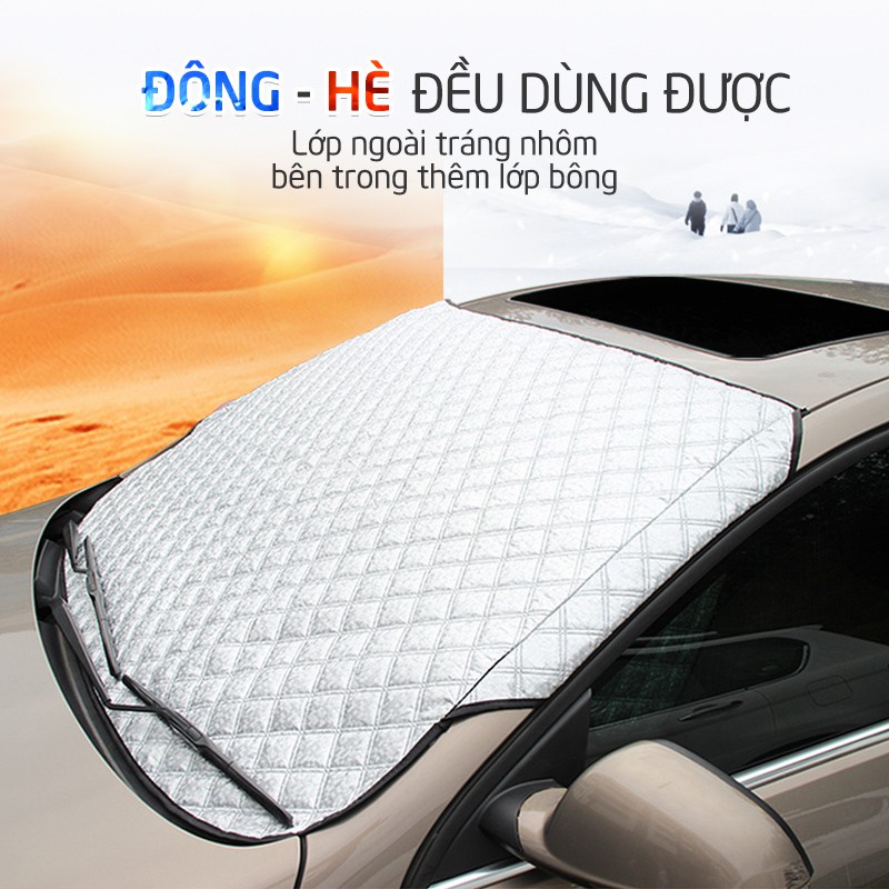 Chắn nắng kính lái bạt chắn nắng kính lái 3 lớp - Phù hợp tất cả dòng xe 4 chỗ, 5 chỗ và 7 chỗ