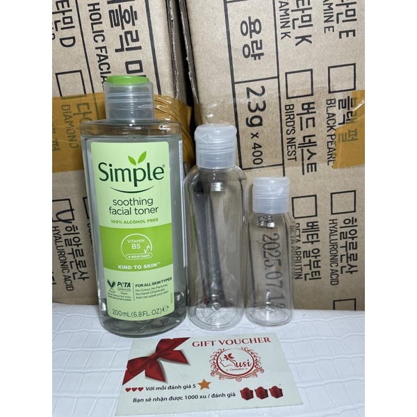 Nước Hoa Hồng Simple Kind To Skin Soothing Facial Toner 200ml