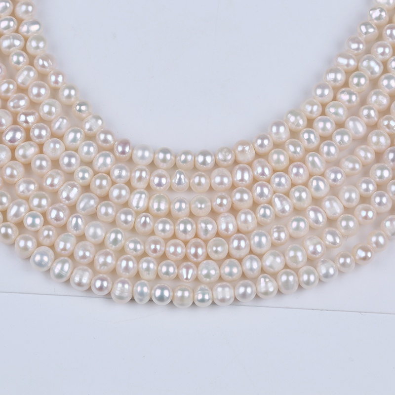 Chuỗi Hạt Ngọc Trai Tự Nhiên 5-6mm Dùng Làm Trang Sức Thủ Công