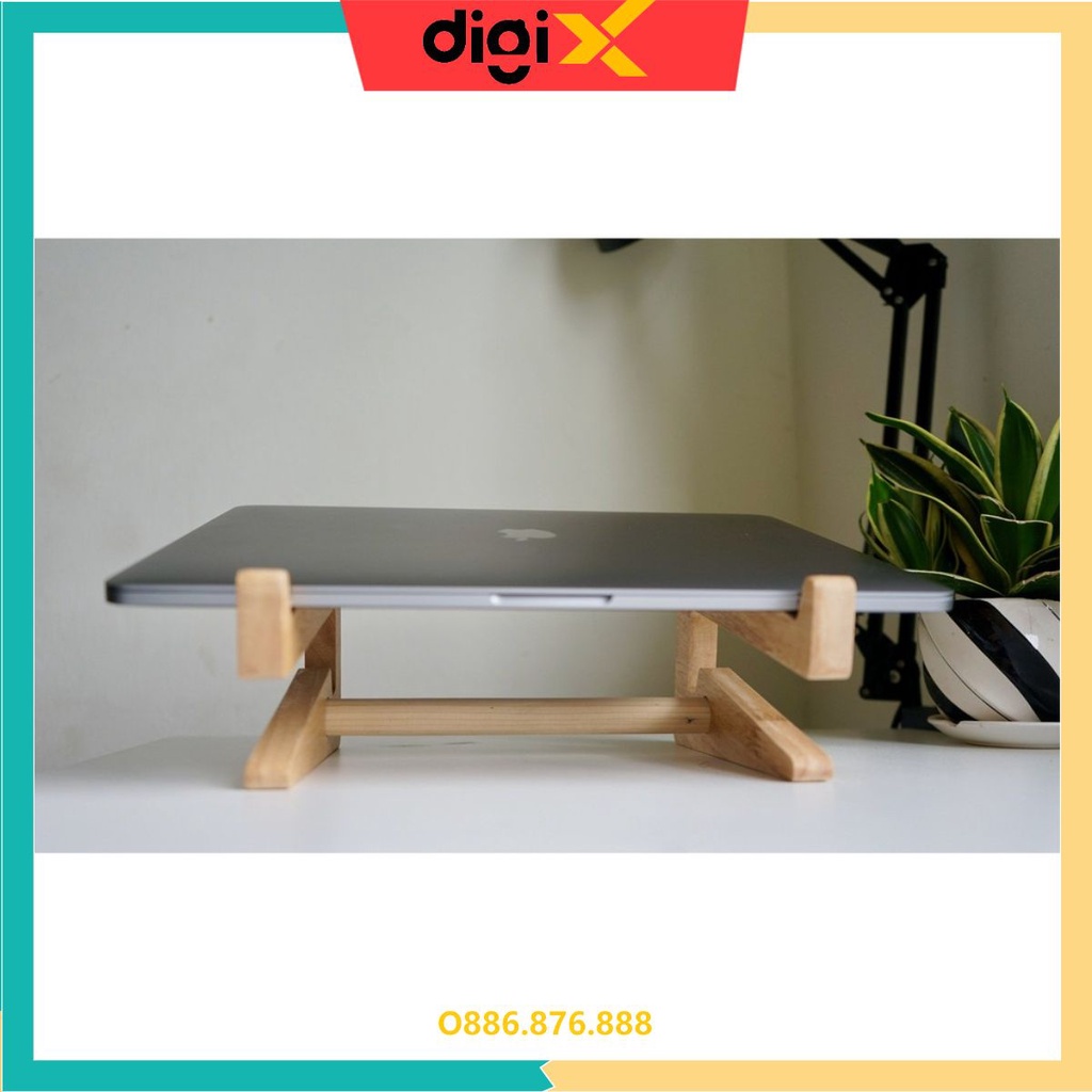 Kệ Kê Laptop Kiêm Giá Đỡ Tản Nhiệt Macbook Bằng Gỗ Cao Cấp, Loại 2 Tầng Giá Luôn Tốt Nhất
