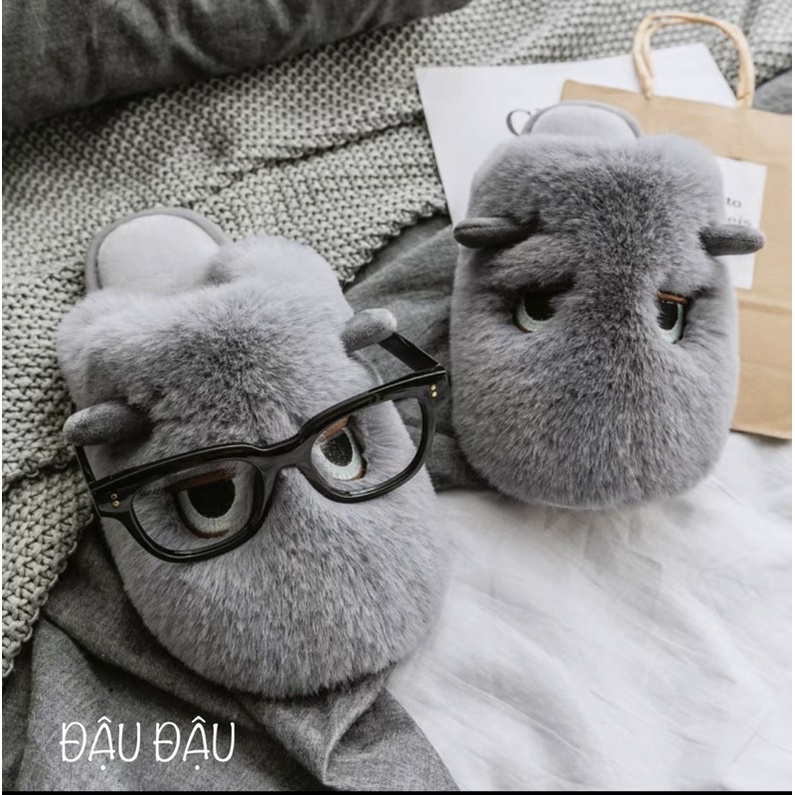 DÉP BÔNG ANGRY EYE LÔNG CỪU CAO CẤP