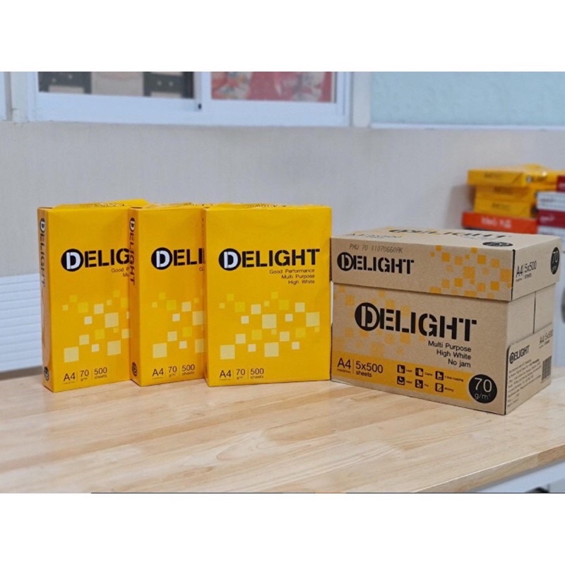 Giấy A4 Delight định lượng 70gsm 500 tờ