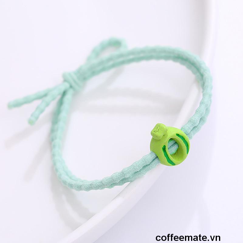 【coffeemate】⚡ Dây buộc tóc trang trí hình hoa quả dễ thương phong cách Hàn Quốc dành cho nữ dây cột tóc