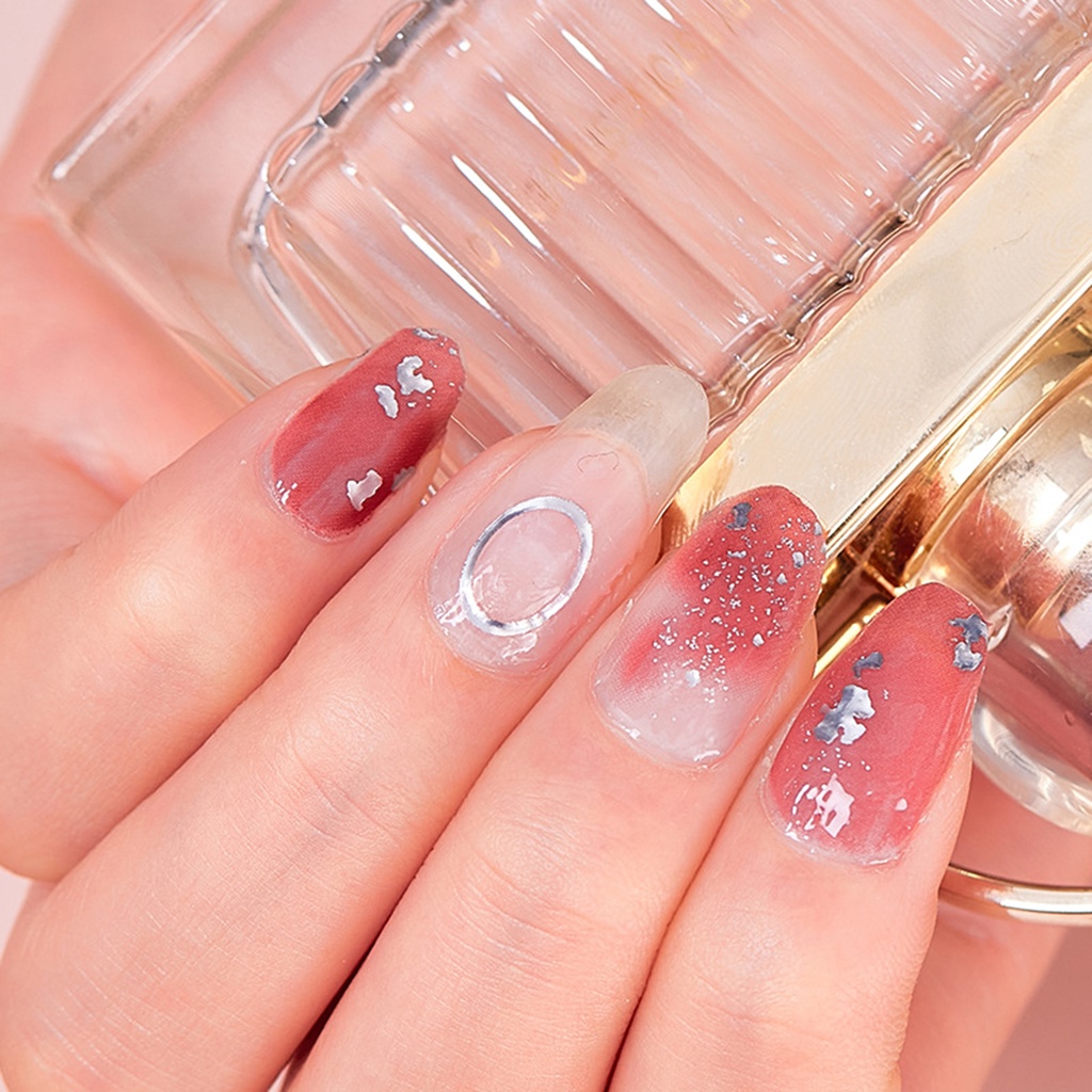 1 Bộ Nhãn Dán Móng Tay Bằng Nhựa Siêu Mỏng Không Gây Kích Ứng Có Thể Tháo Rời