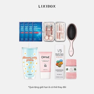 Combo Kem chống nắng Okame, Xịt Chống Nắng, Miếng Dán Trắng Răng, Lược, Khăn, Set làm móng