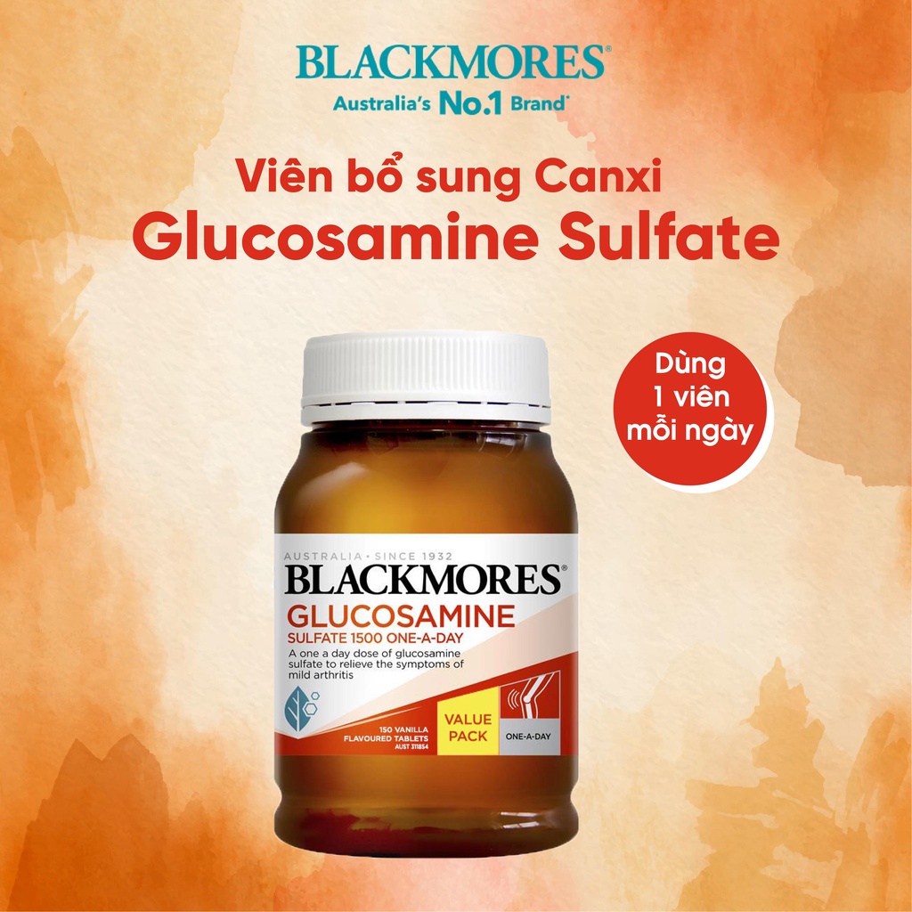 Blackmores Glucosamine Sulfate 1500 One-A-Day, Viên uống bổ xương khớp 150 viên