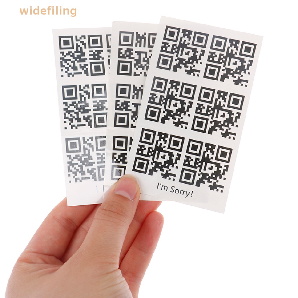 Hình Xăm Dán Tạm Thời Họa Tiết Mã QR Chống Thấm Nước