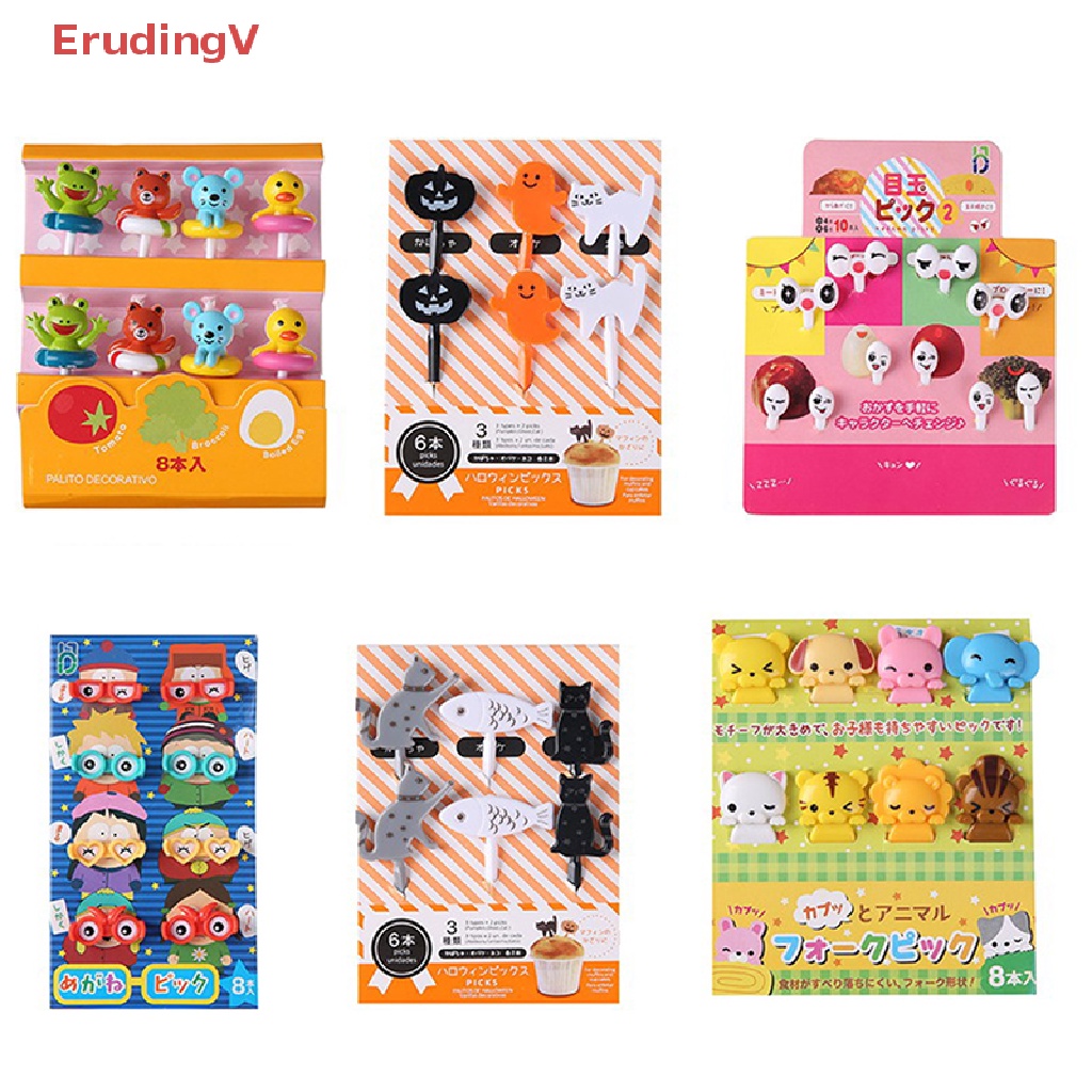 Nĩa Ăn Trái Cây / Tráng Miệng / Thức Ăn Tráng Miệng Mini Hình Động Vật Hoạt Hình Dành Cho Trẻ Em [Mới]