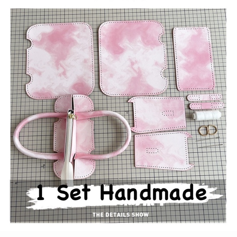 Túi tự đan da PU cao cấp kèm dây nơ - Túi handmade đeo chéo làm quà tặng người yêu