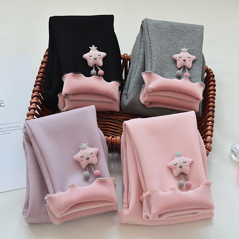 Quần legging cho bé, quần tất len tăm bé gái có lót bông MÙA THU, ĐÔNG hàng Quảng Châu, cho bé 2 3 4 5 6 7 8 tuổi