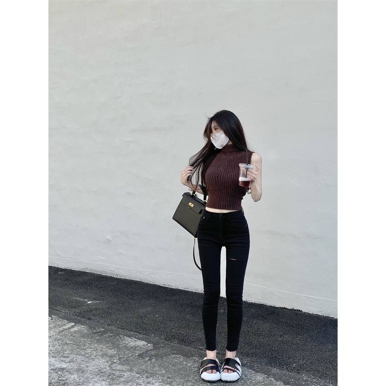 Quần Jean ôm nữ cạp cao mẫu mới siêu xinh phù hợp nhiều phong cách sang chảnh