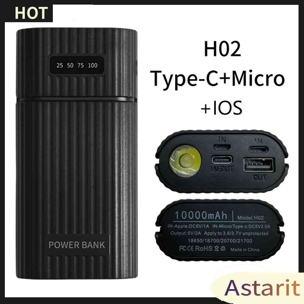 Hộp Pin Sạc Dự Phòng Tự Làm 18650 / 18700 / 20700 / 21700