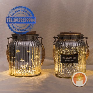 Đèn led trang trí bình thuỷ tinh đựng điều ước [LẮP SẴN PIN]
