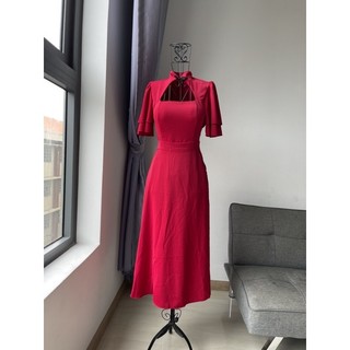 ĐẦM MAXI CỔ TÀU TAY TẦNG SANG CHẢNH