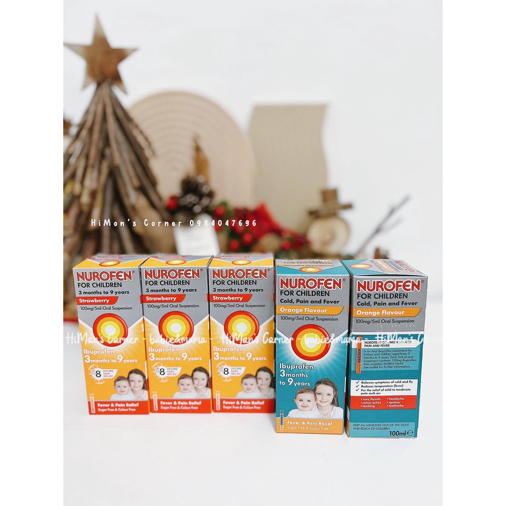 Siro hạ nhiệt Nurofen UK cho bé từ 3 tháng [ Hàng Air ]