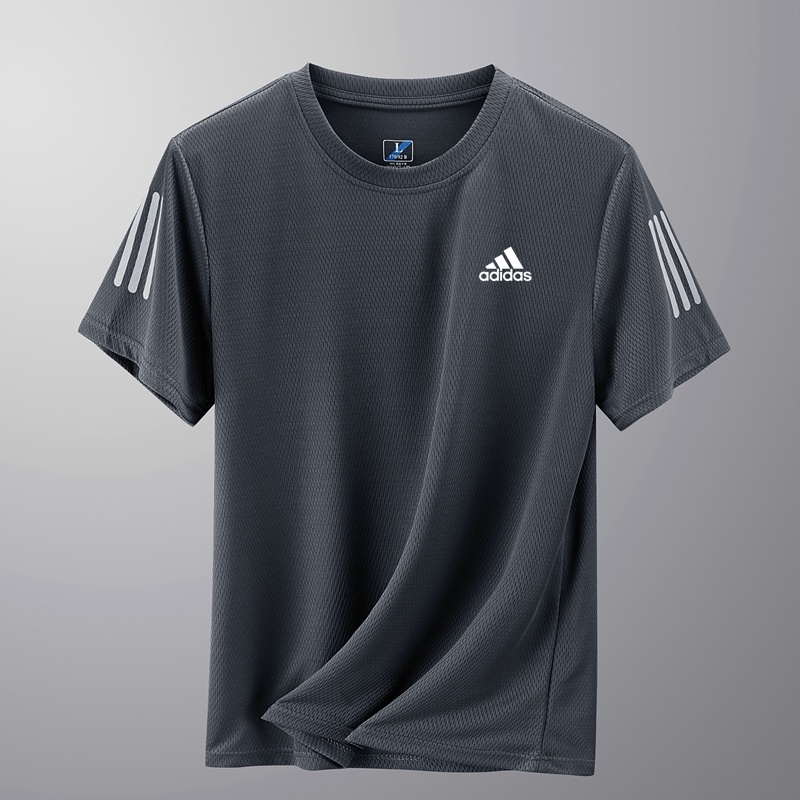 Áo Thun Thể Thao Adidas 100% Chính Hãng Chất Lụa Lạnh Thoáng Khí Nhanh Khô Cho Nam