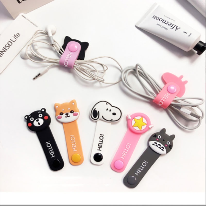 Dụng Cụ Quấn Dây Cáp Sạc / Tai Nghe Hình Hoạt Hình Sáng Tạo Dễ Thương