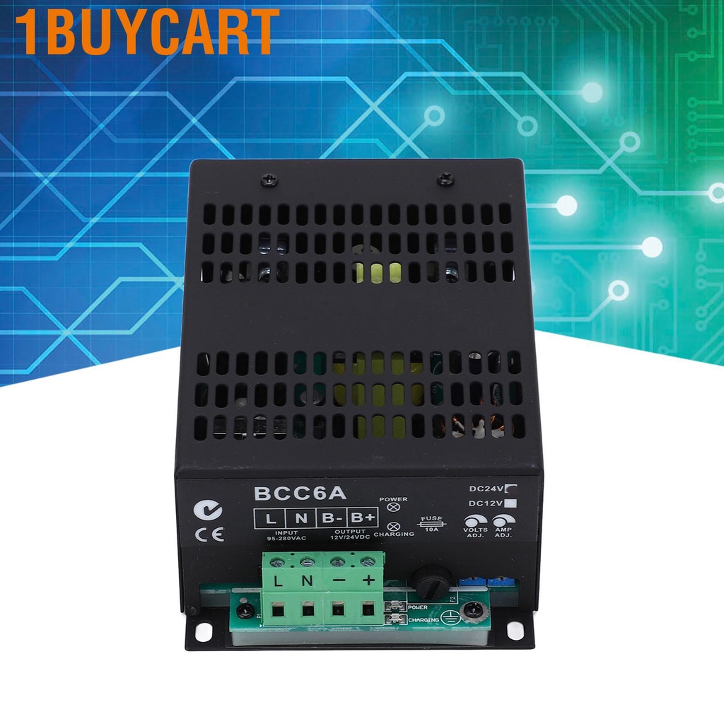 1buycart Intelligent Control Battery Charger 3 Stages Smart Generator Set Acid AC 95‑280V