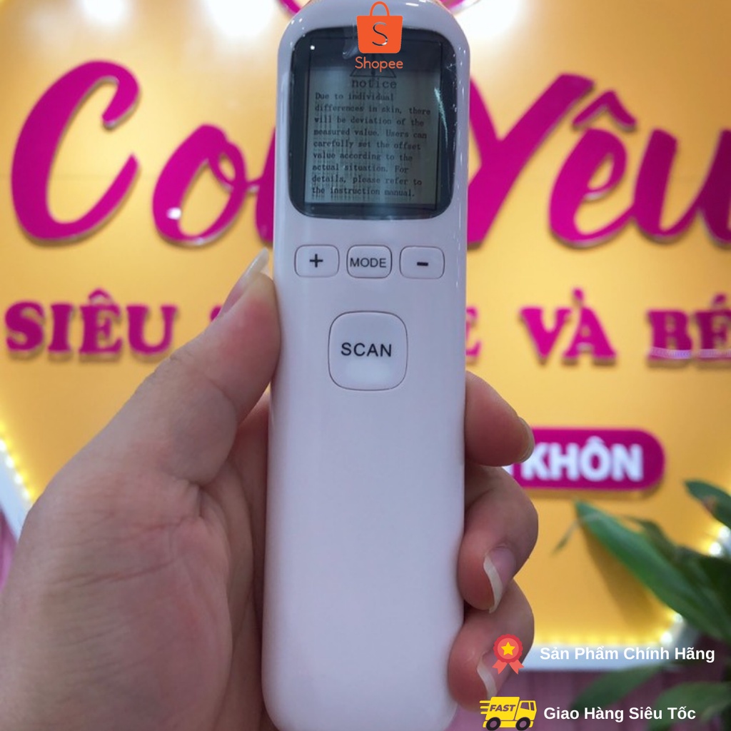 Nhiệt kế điện tử hồng ngoại đo trán CK-T1803, máy đo nhiệt độ cảm ứng scan